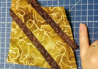 postup šití patchwork volně řezané bloky