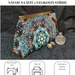 návod rámečková taštička Ema
